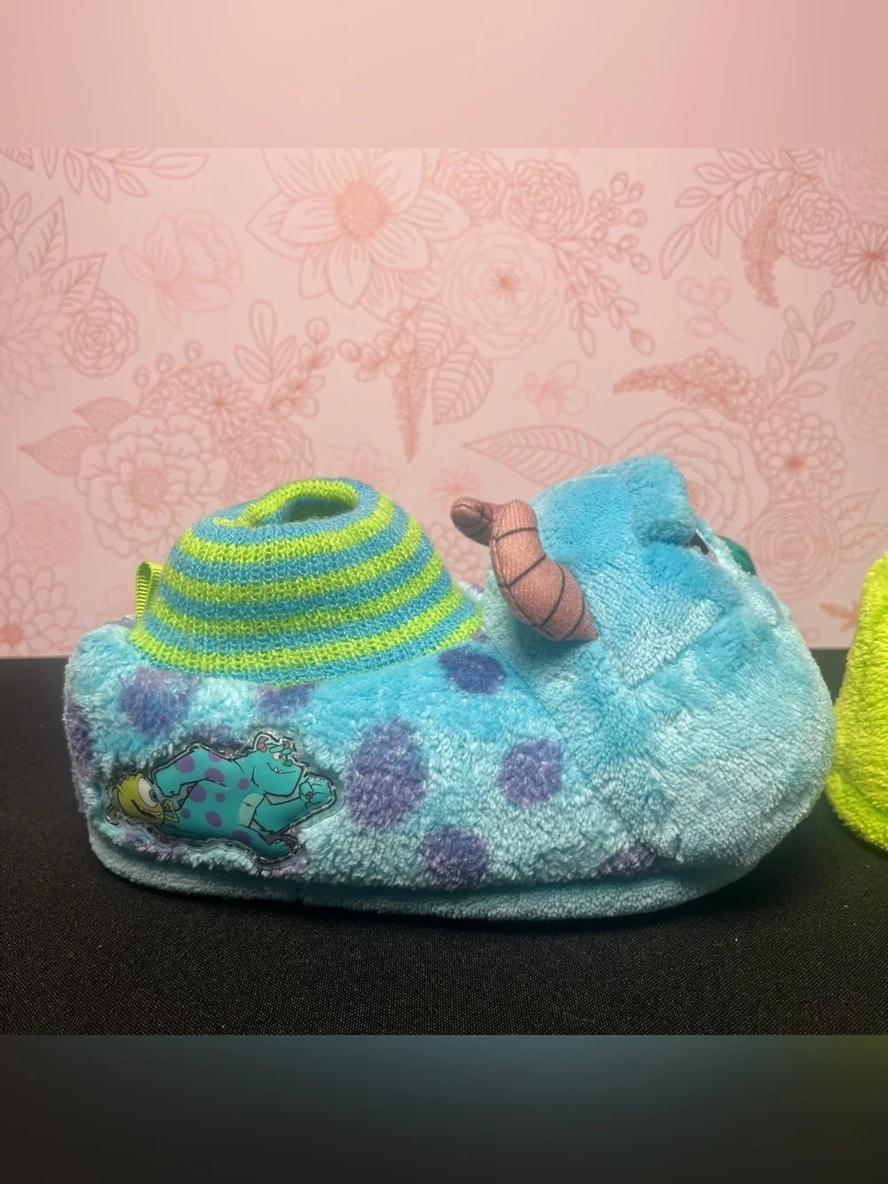 Disney PIXAR Monsters Inc Bootie Slippers 3D Sully & Mike Kid Size 7-8 Non-slip